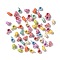 Spray Paint Alloy Pendant Tube Bails, Mixed Color, 7x3x4mm, Hole: 1.4mm and 2.2mm