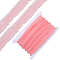 10Yards Polyester Wrinkle Ribbon, Lace Trim, Clothes Accessories, with 1Pc Display Card, Light Coral, 3/4 inch(20mm), about 10.00 Yards(9.14m)/Set