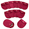 12Pcs Velvet Jewelry Storage Pouches, Oval Jewelry Bags with Golden Tone Snap Fastener, for Earring, Rings Storage, Dark Red, 8.3x7.7x0.8cm
