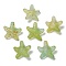 Opaque Acrylic Beads, Starfish, with Gold Powder, Olive Drab, 18x19x9mm, Hole: 1.6mm, about 375pcs/500g