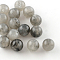 Acrylic Imitation Gemstone Beads, Round, Gray, 10mm, Hole: 2mm, about 925pcs/500g