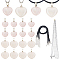 DIY Natural Rose Quartz Heart Pendant Necklaces Making Kit, 17x15x5mm, Hole: 2mm