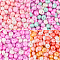 1200Pcs 4 Colors 6/0 Glass Seed Beads, Opaque Colours Luster, Teardrop, Mixed Color, 4~5x4~4.5x3~4mm, Hole: 0.8~0.9mm, 300pcs/color