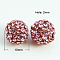 Resin Rhinestone Beads, Grade A, Round, Rose, 10mm, Hole: 2mm