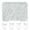 80Pcs 4 Styles Plastic/Resin Clip-on Earring Findings, Clear, 9~11x7~8x3mm, 20pcs/style