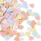 2-Hole Glass Buttons, Triangle, Mixed Color, 10x11x3mm, Hole: 1.5mm
