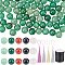 DIY Gemstone Necklace Making Kits, Including Natural Green Aventurine & Black Onyx & Red Agate & Agate & White Agate Beads, Polyester Tassel Decorations, Gemstone Beads: 132pcs/box