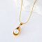 3Pcs French Stainless Steel & Imitation Pearl Avocado Pendant Necklaces for Women, White, Golden, 15.75 inch(40cm)