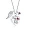 Heart with Wing Urn Ashes Pendant Necklace, Stainless Steel Memorial Jewelry for Men Wom, Lilac, 21.65 inch(55cm)