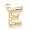 304 Stainless Steel Pendants, Letter Charms, Letter E, 19x14x3mm, Hole: 1.6mm