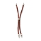 Nylon Twisted Cord Bracelet, with Brass Cord End, for Slider Bracelet Making, Saddle Brown, 9 inch(22.8cm), Hole: 2.8mm, Single Chain Length: about 11.4cm