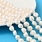 Natural Cultured Freshwater Pearl Beads Strands, Two Sides Polished, Grade 3A+, Old Lace, 11~12mm, Hole: 0.6mm, about 33~35pcs/strand, 14.09''~14.61''(35.8~37.1cm)