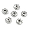 CCB Plastic Beads, Flower, Platinum, 7.5x8x3.5mm, Hole: 1.5mm