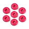 Acrylic Beads, Opaque, Cerise, Donut, 14x5mm, Hole: 3.5mm, about 793pcs/500g