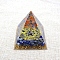 Orgonite Pyramid Resin Energy Generators, Reiki Natural Carnelian & Sodalite Chips Tree of life Inside for Home Office Desk Decoration, 50mm