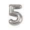 304 Stainless Steel Pendants, Figure Charms, Stainless Steel Color, Number 5, 20x13x5.5mm, Hole: 3x2mm