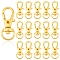 20Pcs Alloy Swivel Lobster Claw Clasps, Swivel Snap Hook, Jewellery Making Supplies, Golden, 30.5x11x6mm, Hole: 5x9mm
