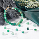 Olycraft circa 94 pz perle di agata naturale perle di agata a strisce verdi tinte da 8 mm perline di agata fasciata verde perline sciolte rotonde pietra energetica per la collana del braccialetto creazione di gioielli G-OC0003-56B-03-5
