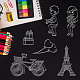 GLOBLELAND Enjoy the Ride Theme Clear Stamps Couple Travel Silicone Clear Stamp Seals for Cards Making DIY Scrapbooking Photo Journal Album Decoration DIY-WH0167-56-639-5