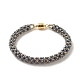 Bracelet en perles de rocaille de verre avec fermoirs magnétiques en laiton BJEW-JB07801-01-1
