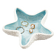 Керамическая тарелка для украшений с морской тематикой AJEW-WH0033-01A-1