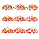 中国風の合金エナメルラインストーンのセッティング  花  ゴールドカラー  レッド  トレイ：1~5mm  72~73x125x5.5~6mm  穴：1.5mm X-ENAM-E329-71A-G-2