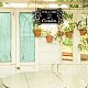 鉄の壁の芸術の装飾  フロントポーチ用  リビングルーム  キッチン  マットなスタイル  私の庭へようこそという言葉  150x300x1mm HJEW-WH0067-131-6