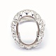 Componentes del anillo de dedo de plata de ley 925 ajustables STER-E061-03P-3