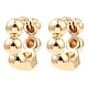 Orecchini a cerchio con perline in ottone&nbsp;EJEW-I289-06A-KCG-1