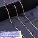 CREATCABIN 1 Box 10 Feet Paperclip Links Chains Real 14K Gold Plated Oval Soldered Drawn Elongated Brass Extender Necklace Cable Chain for DIY Jewelry Making Bracelets Choker Crafts Findings KK-CN0001-60-4
