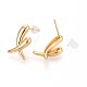 Латунь серьги KK-T071-19G-02-2