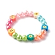 Set di braccialetti elasticizzati con perline acriliche opache per bambini BJEW-JB06403-5