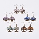 Natural Mixed Gemstone Dangle Earrings EJEW-JE02658-1
