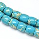 Drum Synthetic Turquoise Beads Strands G-N0140-15-12x12mm-1