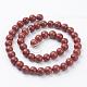Natürliche rote Jaspis runde Perlen Stränge GSR011-3