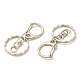 10Pcs Alloy Keychain Clasp Findings PALLOY-YW026-02-2
