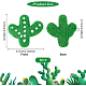 Ornamenti di cactus per infeltrimento ad ago in feltro per lavori manuali AJEW-WH0289-37-2