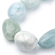 Natural Aquamarine Graduated Beads Strands G-T064-02-2