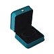 Puレザーバングルブレスレット収納ボックス  豪華なインテリアギフトケース  ジュエリーショーケースブレスレットホルダー用  ダークシアン  9.6x9.6x5.1cm OBOX-D007-11-3