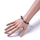 Bracelets de perles tressées coréennes réglables en cordon de polyester ciré unisexe BJEW-JB04680-03-4