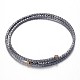 2-Loop Non-Magnetic Synthetic Hematite Beaded Bracelets G-F230-22-1