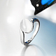 女性のための優雅なスズ合金猫の目の指輪  プラチナ  サイズ6  16.5mm RJEW-BB10554-6B-4