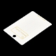 ゴールドスタンピングボール紙ヘアクリップディスプレイカード  長方形  ホワイトスモーク  10.5x7.5x0.05cm  穴：8.5mm CDIS-M005-15-4