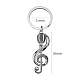 Porte-clés pendentif note de musique en alliage de zinc émaillé PW-WG57869-01-1