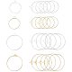 Brass Hoop Earring Findings KK-PH0036-14-1