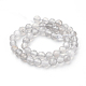 Chapelets de perles en agate grise naturelle X-G-G067-4mm-1-2