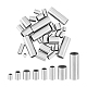 UNICRAFTALE 40 Pcs 8 Sizes 5/7/8/8.5/10/12/25mm Tube Spacer Beads Stainless Steel Loose Beads Tube Large Hole Spacer Beads Smooth Surface Beads Finding for DIY Bracelets Necklace Jewelry Making STAS-UN0001-73P-1