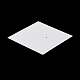 正方形の紙製イヤリング ディスプレイ カード  最大4ペアのイヤリングスタッドを収納可能  ホワイト  8x8x0.05cm  穴：10mmと1.8mm CDIS-C006-07-3