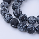 Chapelets de perles de flocon de neige en obsidienne naturelle X-G-Q462-10mm-10-1