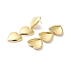 Long-Lasting Plated Brass Triple Heart Long Dangle Stud Earrings for Women EJEW-K093-28G-2